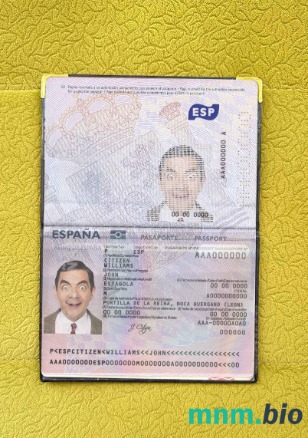 Hiszpania paszport od 2015 wygląd zdjęcia pliki PSD, skan i fotografowany obraz